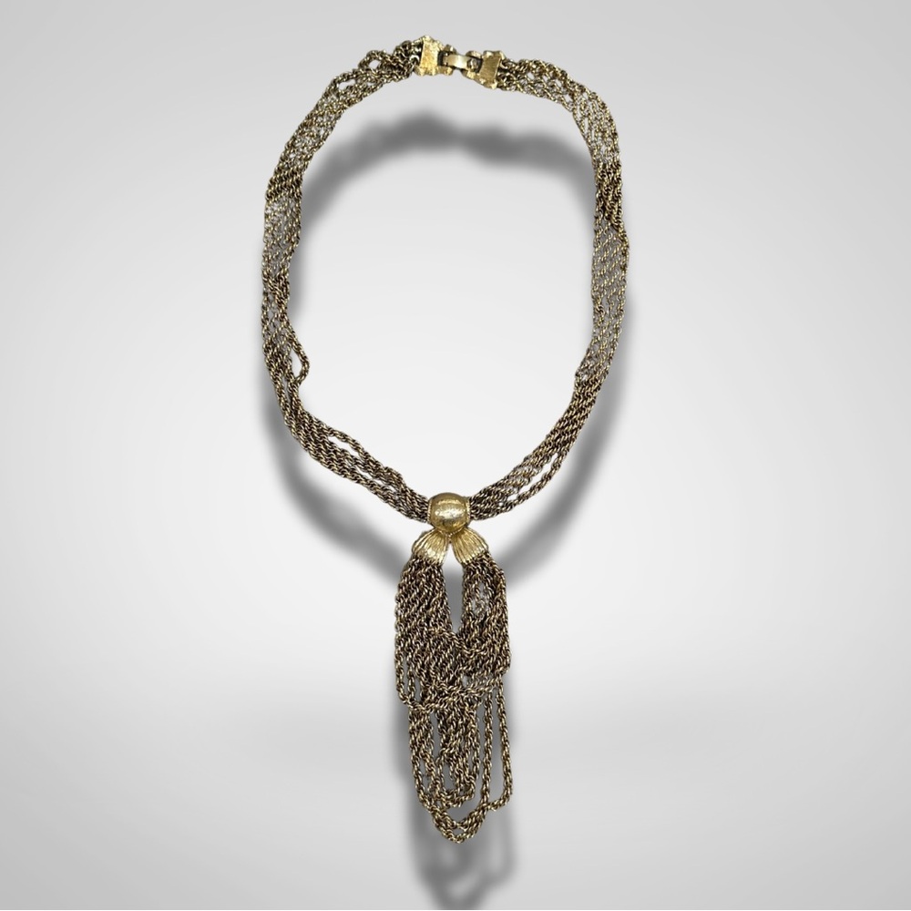 Vintage Monet Gold Tone Chain Necklace